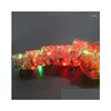 크리스마스 장식 크리스마스 장식 빛나는 리본 라이트 끈 실내 야외 컬러프 더블 LED 삭제 배달 HO DH03C