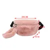 Waist Bags Winter Women Fashion Plush Crossbody Ladies Solid Color Faux Fur Packs Shoulder Rabbit Chest Pack 221124