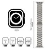 Smart Straps Titanium Starlight Link Pulseira de aço inoxidável Pulseira de relógio com 3 contas Pulseira de borboleta Fecho para Apple Watch Series 3 4 5 6 7 8 SE Ultra 41 45 49 mm