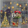 Christmas Decorations Christmas Decorations Fengrise Wall Window Stickers Decoration For Home 2022 Merry Ornaments Xmas Happy Year 2 Dh5In