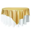 Nappe de table 1PC carré Satin superposition couverture de Banquet mariage pour la maison événement fête El décoration