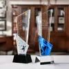 Dekorativa objekt Figurer Crystal Trophy Custom Color Printing AS Prize Award Sport Movie Leverans på uppdrag av Crystal Home Decoration 221124