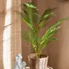 가짜 꽃 녹지 125cm 큰 인공 야자 나무 열대 식물 분지 플라스틱 가짜 가짜 잎 크리스마스 홈 정원 방 장식 221124