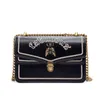 Fashion bag ins Thai bee bag women new fashion embroidery messenger small Korean chain square 2023