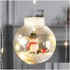 Juldekorationer Juldekorationer LED Gardin String Light Ball Santa Claus Decortions Home Xmas Tree Decoration År 2022 Dhyug