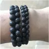 Perlé 8Mm Tissé Amitié Femmes Bracelet Boîte-Cadeau Réglable Chackra Gem Pierre Cristal Bracelet Pour Hommes Noir Corde Bijoux Drop Deli Dhoe7