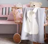 Cute Baby Bunny Blanket Lovely Kids Nap Blankets Candy Color Acrylic Children Knitted Rabbit Style Blankets Big Ears Swaddling