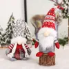 Dekoracje świąteczne gnome pluszowe dzianiny bez twarzy lalki ręcznie robione szwedzkie tomte elf dekoracja