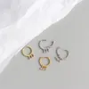 S925 Srebrny obręcz Huggie Kolczyki 18k złota Plane Ears Pierścienie CZ CZ Ku klamra do uszu kobiecego biżuterii