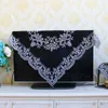 Table Cloth European Black Lace Beaded Embroidered Pendant Transparent Tablecloth Flag Pad El Home Decoration Coffee Mantel