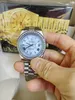 С оригинальной коробкой Роскошные модные часы 8k blue Diamond Dial Bezel 18038 Автоматические мужские часы 20288