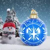 Kerstdecoraties 60 cm Outdoor opblaasbare gedecoreerde bal gemaakt PVC Giant Big Large S Tree Decoration Toy 221123