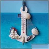Arts And Crafts Arts And Crafts Gifts Home Garden Wood Anchor Thermometer Art Wall Hanging Hook Meter Gauge Shell Nautical Dec Dhnxw Dhryf