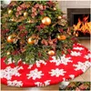 クリスマスの装飾クリスマス装飾雪だるまの木のスカートレッドホリデーパーティーのお祝いホームドロップデリバリーガーデンサプライdhpyg