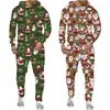 Survêtements pour hommes Joyeux Noël 3D Imprimer Survêtement Ensemble pour MenWomen Année Fête Vacances Streetwear Vêtements Mode Couple Sweat à capuchePantsSuit 221124