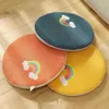 40 Cm Traspirante Gelato Seta Bifacciale Arcobaleno Cuscino Rotondo Riempito Morbido Divano Letto Cuscino Tappetino Ragazze Room decor Regalo J220729