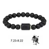 Bedelarmbanden zomer liefde dierenriem armband voor mannen vrouwen koppels matching 8mm maat zwarte kraal star teken constellatie horoscoop jood dhcwj