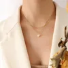 Hänghalsband Europa säljer som flerskikt låser den viktigaste lyxiga rostfria 18k smycken halsband för kvinnamodflickas sexiga klavikel