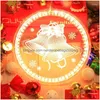 Decorazioni natalizie Decorazioni natalizie 2022 Decorazione Luce natalizia Corda appesa Merry Led Fata per luci domestiche Drop Delive Dha46