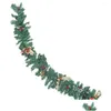 Noel dekorasyonları Noel dekorasyonları yapay çelenk pinecones ile asmak 1.8m dekorasyon çam ağacı rattan süsleme hom dhgnc için
