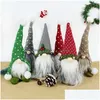 Decoraciones navideñas Decoraciones navideñas 1 pieza Muñeca sin rostro Sombrero largo Santa Claus Gnomo Muñecas para la fiesta del año Adornos para el hogar Navidad Gi Dhhco