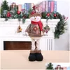 Christmas Decorations Christmas Decorations Doll Lovely Shape Builtin Cotton Retractable Santa Claus Snowman Reindeer For Indoor Dec Dhvpk