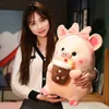 1Pc 304060Cm Kawaii Cartoon Piggy Plush Toys Stuffed Soft Animal Pig Farm Bubble Cup Pillow Dolls Fantastic Gift For Baby J220729