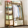 Clothing Storage Removable Bamboo Coat Rack Creativity Floor Shelf Stand Multifunction Organizer Garment Clothes Holder Shelves