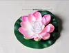 Fleurs décoratives 17 CM Artificielle LED Fleur De Lotus Lampe Dans La Piscine D'eau Colorée Changée Flottant Souhaitant Des Lanternes Pour La Fête De Mariage