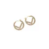 Designer Fashion Hoop Boucles d'oreilles Élégant Womens Cercle Simple Boucle D'oreille Explosive Lettre All Match Boucles D'oreilles Vintage Premium Boucle D'oreille D22112302JX