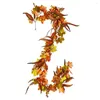 Fleurs décoratives Simulation Halloween Porte Décoration Thanksgiving Day Décor De Mariage Citrouille Plantes Faux Feuilles Poignée Bundle