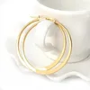 Hoop oorbellen Mkopsz roestvrij staal goud kleur mode grote platte geometrische grote cirkel voor vrouwen punk sieraden cadeau