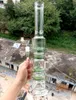 Insinisci giardini di bong d'acqua in vetro piatta da 18 pollici olio con filtri a nido d'ape riciclare tubi gorgoglianti per fumare