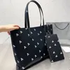 Borsa della spesa Borse a tracolla da donna Borse a tracolla da donna Lettera di moda Set da due pezzi Borsa da zaino in pelle Borsa a mano di grande capacità Tasca con cerniera