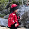 Etniska klädbarn Kinesiska traditionella år Baby Boys Tang Suit Hanfu Red Tops Vest Oriental Retro Lion Brodery Print Jackets