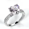 Hart zirkoon bruiloft ringen solitaire diamanten verloving trouwring voor vrouwelijke minnaar vanline's cadeau