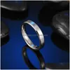 Bandringen mode 6mm roestvrijstalen ring trouwband sier ringen voor mannen vrouw kan diy graveminagement sieraden fit maat 513 dr dhqi00