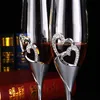 Şarap Gözlükleri Düğün Şarap Gözlükleri El Yapımı Gelin ve Damat Tostu Flütleri Düğün Aksesuarları Sevgililer Günü Hediye Altın Kalpler 221124
