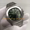 5 Color With Box Wristwatches Watches Men 40mm Green Dial Stainless Steel Bracelet Folding Clasp Asia Cal.324 Movement U1F Automatic Transparent Back Watch