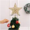 Decora￧￵es de Natal Decora￧￵es de Natal 25 x 30cm Tree Top Star Decora￧￣o Topper Luzes de Colorf Party Drop Drop Drop Home Garden Dh6Cl