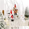 クリスマスの装飾クリスマスの装飾小さなサンタ人形の木の装飾屋内バーのためのぬいぐるみペンダントフェスティバルパーティー飾りを吊るす