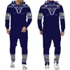 Survêtements pour hommes Africain Dashiki Sweat à capucheSuit Casual 3D Imprimé Style ethnique Sweat-shirt Pantalon Ensemble MenWomen Folk-Custom Streetwear Survêtement 221124