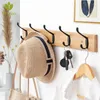 Clothing Storage Nordic Fashion Home Decor Coat Hook Organizer Double Hooks Hallway Bedroom Door Hat Clothes Rack Hanger Kitchen Toilet Wall