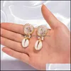 Charm Natura Stone Shell Earrings Jewelry Women Resin Coral Drop Fashion Gift 350202 Delivery Dhbjz