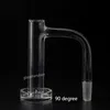 Tam kaynak eğimli kenar kontral kulesi sigara içme kuvars banger 2.5mm duvar 16mmod dikişsiz kaynaklı kuvars tırnaklar cam su bongs dab teçhizatlar borular