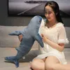 1 PC 45140 cm Big Size Funny Soft Bite Shark Cuddle Cushion Sussen Cushion Gift till Ldren Sleeping Doll Cuddle J220729