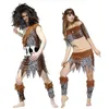 テーマコスチュームUmorden Halloween s Adult Indian Primitive Macho caveman for Men for Purim Party Mardi GrasファンシードレスWSJ810221124