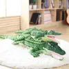 165cm Creative Simulation Crocodile Plush Toys Soft Cartoon Animal Crocodil Fish Fylld docka roliga gåvor Soffkudde pojkar leksaker J220729