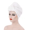 Femmes Grand Satin Noeud Stretch Turban Bandeau Bonnet De Noce Chapeaux Dames Turbante Mujer Bandanas Chemo Cap Head Cover