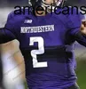 مخصص Northwestern 2019 Football Black Gray Purple White #10 TJ Green 25 Isaiah Bowser 18 Clayton Thorson 26 Evan Hull NCAA 150th Jersey